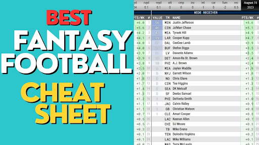 fantasy football cheat sheet